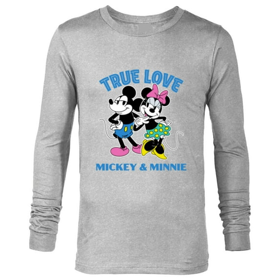 Disney Mickey & Minnie Mouse True Love Valentine’s Day - Long Sleeve T-Shirt for Men - Customized-Athletic Heather