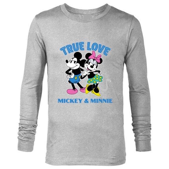 Disney Mickey & Minnie Mouse True Love Valentine’s Day - Long Sleeve T-Shirt for Men - Customized-Athletic Heather