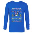 thumbnail image 1 of Disney Mickey & Minnie Mouse Ugly Christmas - Long Sleeve T-Shirt for Men - Customized-Navy, 1 of 5