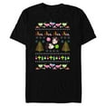 thumbnail image 1 of Disney Mickey & Minnie Mouse Ugly Christmas - Short Sleeve Blended T-Shirt for Adults - Customized-Black, 1 of 5