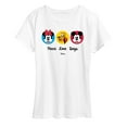 thumbnail image 1 of Disney - Mickey & Minnie Peace Love Dogs - Women's Short Sleeve Graphic T-Shirt, 1 of 5