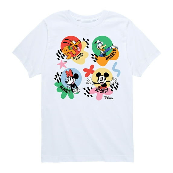 Disney - Mickey, Minnie, Pluto & Donald - Happy Bubble - Youth Short Sleeve Graphic T-Shirt