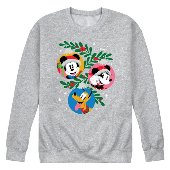 Disney - Mickey Minnie Pluto Ornaments - Men's Crew Fleece Sweatshirt Sweatshirt