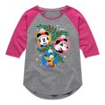 thumbnail image 1 of Disney - Mickey Minnie Pluto Ornaments - Toddler & Youth Girls Raglan Graphic T-Shirt, 1 of 3