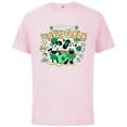 thumbnail image 1 of Disney Mickey & Minnie Pure Gold St Patrick’s Day Retro - Short Sleeve Cotton T-Shirt for Adults - Customized-Soft Pink, 1 of 5