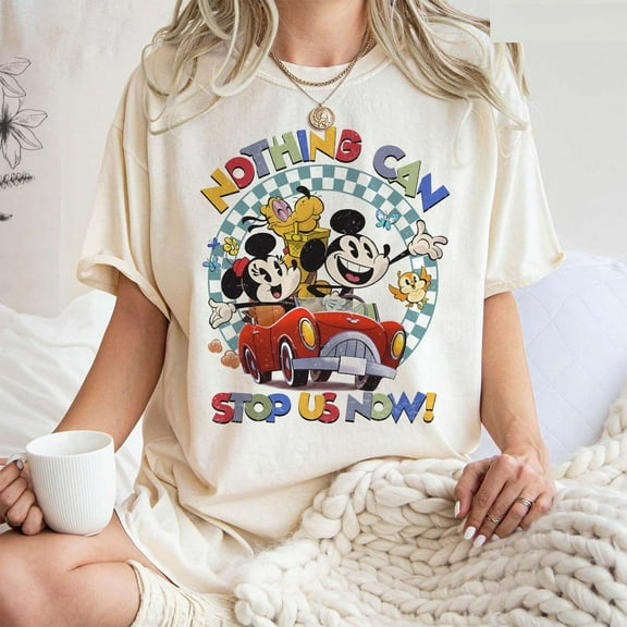 Disney Mickey & Minnie'S Runaway Railway Nothing Can Stop Us Now Shirt, Wdw Magic Kingdom Disneyland Family Vacation Holiday Gift