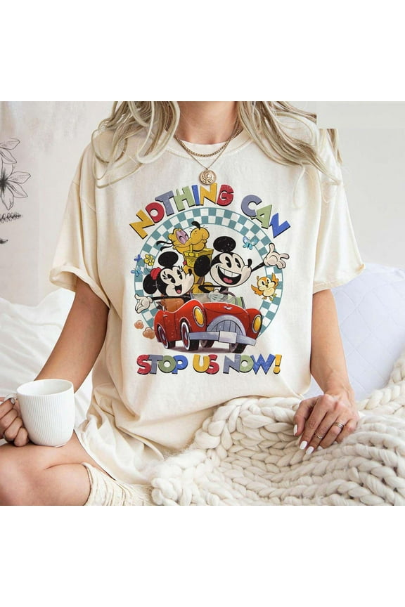 Mickey & Minnie'S Runaway Railway Nothing Can Stop Us Now Shirt, Wdw Magic Kingdom Disneyland Family Vacation Holiday Gift