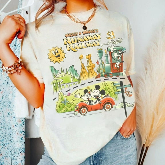 Disney Mickey & Minnieâ€™S Runaway Railway Retro T-Shirt, Nothing Can Stop Us Now Shirt, Disneyland Family Vacation Holiday Gifts, Wdw Tee