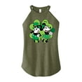 thumbnail image 1 of Disney - Mickey Minnie Shamrock - Juniors High Neck Tank Top, 1 of 5