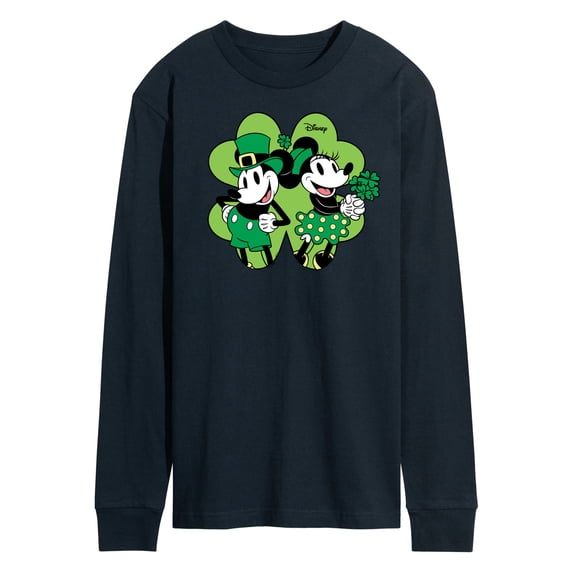 Disney - Mickey Minnie Shamrock - Men's Long Sleeve T-Shirt