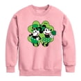 thumbnail image 1 of Disney - Mickey Minnie Shamrock - Toddler And Youth Crewneck Fleece Sweatshirt, 1 of 4