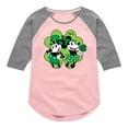 thumbnail image 1 of Disney - Mickey Minnie Shamrock - Toddler And Youth Girls Raglan Graphic T-Shirt, 1 of 5