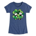 thumbnail image 1 of Disney - Mickey Minnie Shamrock - Toddler And Youth Girls Short Sleeve Graphic T-Shirt, 1 of 5