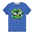 thumbnail image 1 of Disney - Mickey Minnie Shamrock - Toddler And Youth Short Sleeve Graphic T-Shirt, 1 of 5