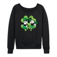 thumbnail image 1 of Disney - Mickey Minnie Shamrock - Women's Lightweight French Terry Long Sleeve Shirt, 1 of 5