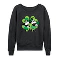 thumbnail image 1 of Disney - Mickey Minnie Shamrock - Women's Lightweight French Terry Long Sleeve Shirt, 1 of 5