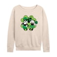 thumbnail image 1 of Disney - Mickey & Minnie Shamrock - Women's French Terry Long Sleeve Pullover, 1 of 5