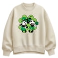 thumbnail image 1 of Disney - Mickey & Minnie Shamrock - Women's Oversized Fleece Crew Sweatshirt, 1 of 3