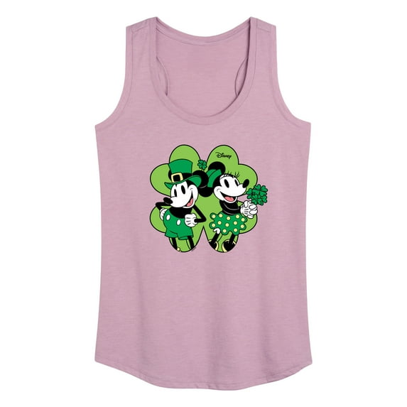 Disney - Mickey Minnie Shamrock - Women's Racerback Tank Top