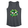 thumbnail image 1 of Disney - Mickey Minnie Shamrock - Women's Racerback Tank Top, 1 of 5