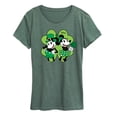 thumbnail image 1 of Disney - Mickey & Minnie Shamrock - Women's Short Sleeve Graphic T-Shirt, 1 of 5