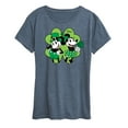 thumbnail image 1 of Disney - Mickey Minnie Shamrock - Women's Short Sleeve Graphic T-Shirt, 1 of 5