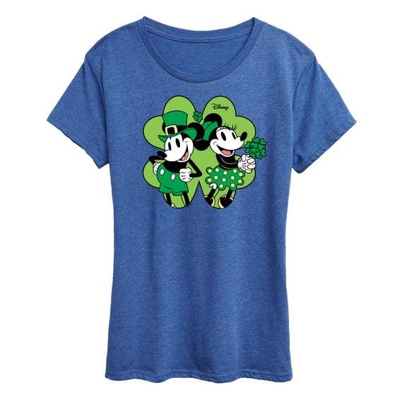 Disney - Mickey Minnie Shamrock - Women's Short Sleeve Graphic T-Shirt