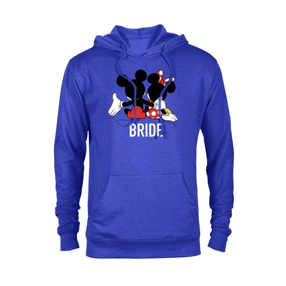 Disney Mickey & Minnie Side-by-Side Bride Honeymoon Wedding- Pullover Hoodie for Adults - Customized-Royal