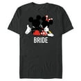 thumbnail image 1 of Disney Mickey & Minnie Side-by-Side Bride Honeymoon Wedding- Short Sleeve Blended T-Shirt for Adults - Customized-Dark Heather, 1 of 5