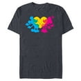 thumbnail image 1 of Disney Mickey & Minnie Tail Heart Valentine’s Day - Short Sleeve Blended T-Shirt for Adults - Customized-Navy Heather, 1 of 5