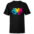 thumbnail image 1 of Disney Mickey & Minnie Tail Heart Valentine’s Day - Short Sleeve T-Shirt for Kids - Customized-Black, 1 of 5
