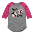 thumbnail image 1 of Disney - Mickey & Minnie - Together We Bloom - Toddler & Youth Girls Raglan Graphic T-Shirt, 1 of 5