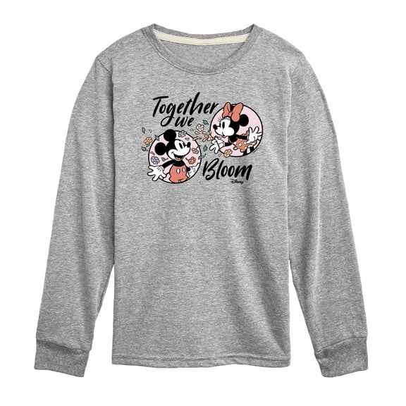 Disney - Mickey & Minnie - Together We Bloom - Youth Long Sleeve Graphic T-Shirt