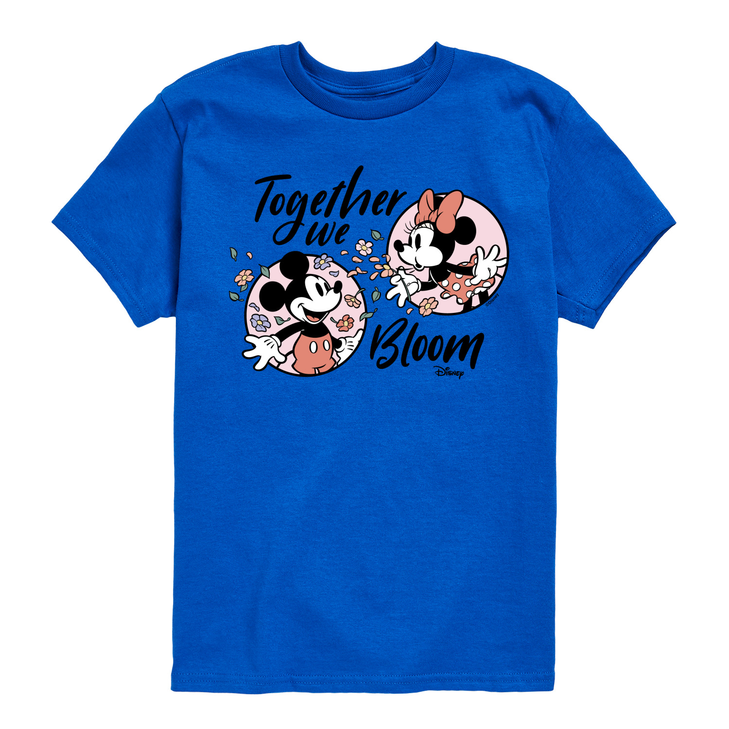 Disney - Mickey & Minnie - Together We Bloom - Youth Short Sleeve ...
