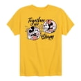 thumbnail image 1 of Disney - Mickey & Minnie - Together We Bloom - Youth Short Sleeve Graphic T-Shirt, 1 of 5