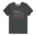 thumbnail image 1 of Disney - Mickey & Minnie Together in Neon - Youth Short Sleeve Graphic T-Shirt, 1 of 5