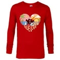 thumbnail image 1 of Disney Mickey & Minnie True Love Beach Sunset Heart - Long Sleeve T-Shirt for Men - Customized-New Red, 1 of 5