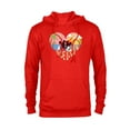 thumbnail image 1 of Disney Mickey & Minnie True Love Beach Sunset Heart - Pullover Hoodie for Adults - Customized-Red, 1 of 5