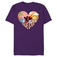thumbnail image 1 of Disney Mickey & Minnie True Love Beach Sunset Heart - Short Sleeve Blended T-Shirt for Adults - Customized-Purple, 1 of 5