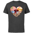 thumbnail image 1 of Disney Mickey & Minnie True Love Beach Sunset Heart - Short Sleeve Cotton T-Shirt for Adults - Customized-Charcoal, 1 of 5