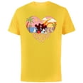 thumbnail image 1 of Disney Mickey & Minnie True Love Beach Sunset Heart - Short Sleeve Cotton T-Shirt for Adults - Customized-Yellow, 1 of 5