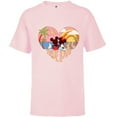 thumbnail image 1 of Disney Mickey & Minnie True Love Beach Sunset Heart - Short Sleeve T-Shirt for Kids - Customized-Soft Pink, 1 of 5