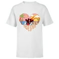 thumbnail image 1 of Disney Mickey & Minnie True Love Beach Sunset Heart - Short Sleeve T-Shirt for Kids - Customized-White, 1 of 5