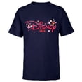 thumbnail image 1 of Disney Mickey & Minnie Valentine's Day 2026 Script Logo Trip - Short Sleeve T-Shirt for Kids - Customized-Navy, 1 of 5