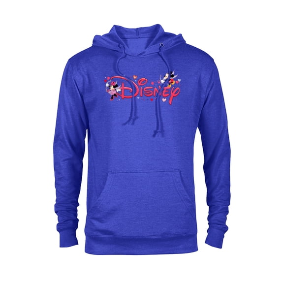 Disney Mickey & Minnie Valentine's Day Script Logo Trip Standard T-Shirt- Pullover Hoodie for Adults - Customized-Royal