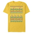 thumbnail image 1 of Disney Mickey & Minnie Winter Scene Ugly Christmas Sweater - Short Sleeve Blended T-Shirt for Adults - Customized-Yellow, 1 of 5