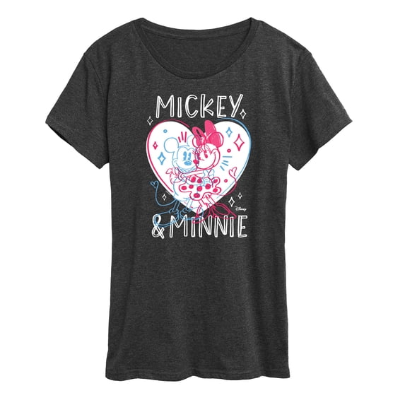 Disney - Mickey Minnie - Women's Short Sleeve Graphic T-Shirt