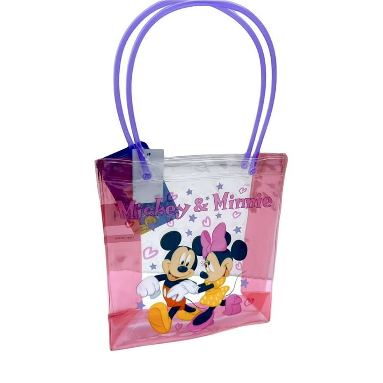 Disney Mickey Minnie clear tote goodie bag Mickey Vinyl Clear