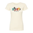 thumbnail image 1 of Disney - Mickey Mixed Fonts   - Juniors Fitted Graphic T-Shirt, 1 of 5