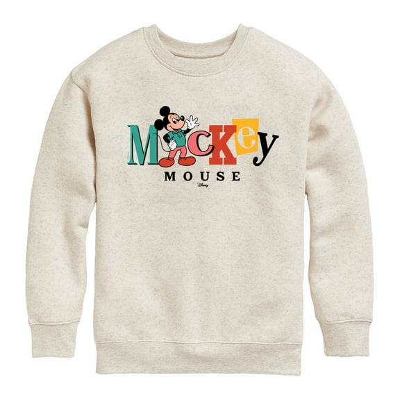 Disney - Mickey Mixed Fonts - Toddler & Youth Crewneck Fleece Sweatshirt